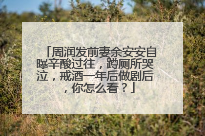 周润发前妻余安安自曝辛酸过往，蹲厕所哭泣，戒酒一年后做剧后，你怎么看？