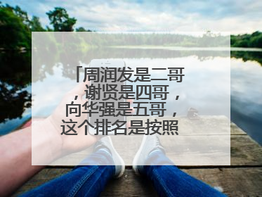 周润发是二哥，谢贤是四哥，向华强是五哥，这个排名是按照什么排的？