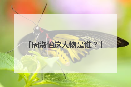 周淑怡这人物是谁？