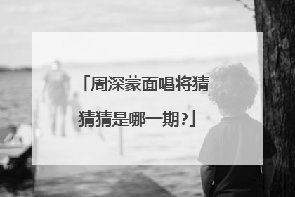 周深蒙面唱将猜猜猜是哪一期?