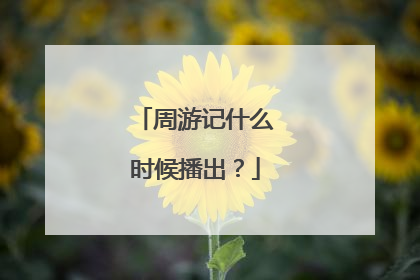 周游记什么时候播出？