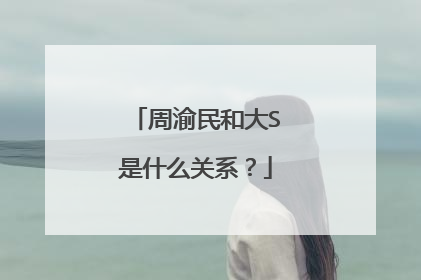 周渝民和大S是什么关系？