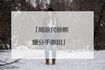 周渝民徐熙媛分手原因