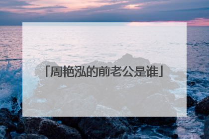 周艳泓的前老公是谁