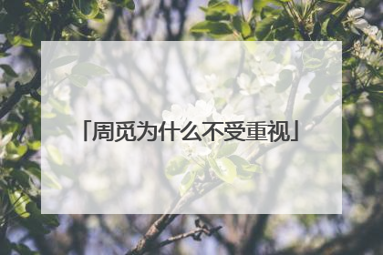 周觅为什么不受重视