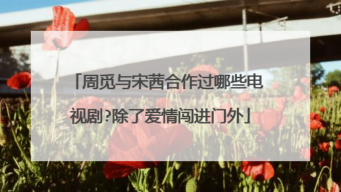 周觅与宋茜合作过哪些电视剧?除了爱情闯进门外