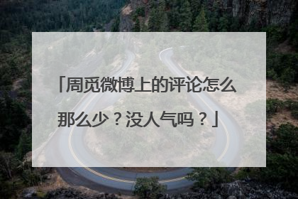 周觅微博上的评论怎么那么少？没人气吗？