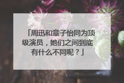 周迅和章子怡同为顶级演员,她们之间到底有什么不同呢?