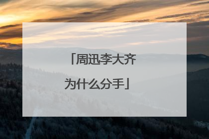 周迅李大齐为什么分手