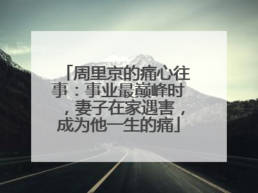 周里京的痛心往事:事业最巅峰时,妻子在家遇害,成为他一生的痛