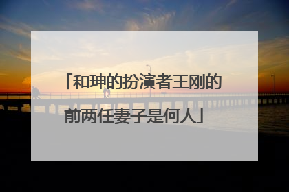 和珅的扮演者王刚的前两任妻子是何人