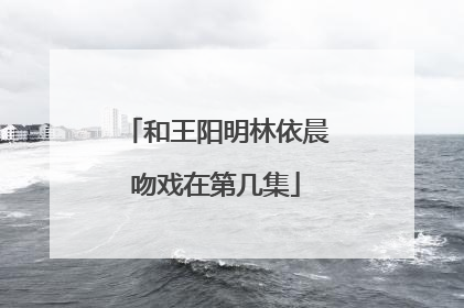 和王阳明林依晨吻戏在第几集