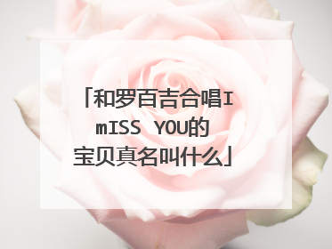 和罗百吉合唱I mISS YOU的宝贝真名叫什么