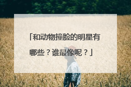和动物撞脸的明星有哪些？谁最像呢？
