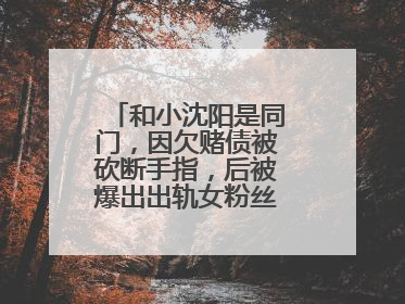 和小沈阳是同门，因欠赌债被砍断手指，后被爆出出轨女粉丝，他是谁？