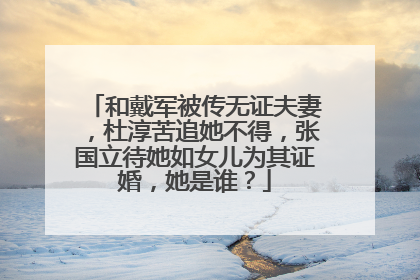 和戴军被传无证夫妻，杜淳苦追她不得，张国立待她如女儿为其证婚，她是谁？
