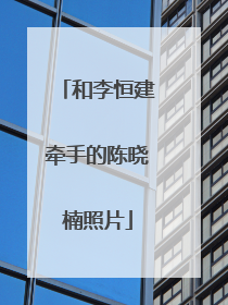 和李恒建牵手的陈晓楠照片