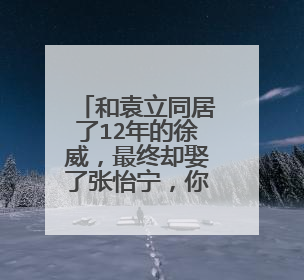 和袁立同居了12年的徐威，最终却娶了张怡宁，你知道是为何吗？