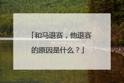 和马退赛，他退赛的原因是什么？