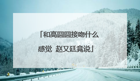 和高圆圆接吻什么感觉 赵又廷竟说