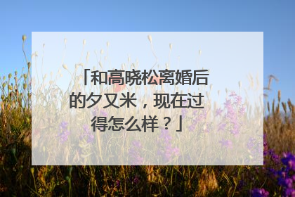 和高晓松离婚后的夕又米，现在过得怎么样？