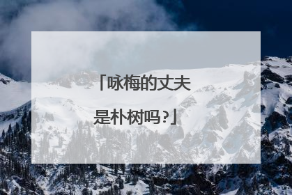 咏梅的丈夫是朴树吗?