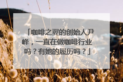 咖啡之翼的创始人尹峰，一直在做咖啡行业吗？有她的履历吗？