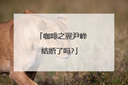 咖啡之翼尹峰结婚了吗?