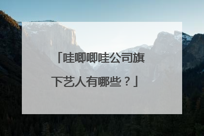 哇唧唧哇公司旗下艺人有哪些？