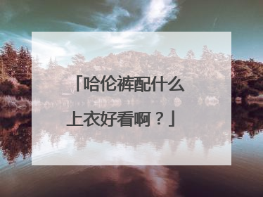 哈伦裤配什么上衣好看啊?