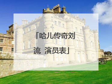 哈儿传奇刘流 演员表