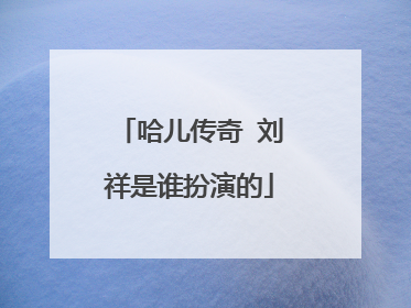 哈儿传奇 刘祥是谁扮演的