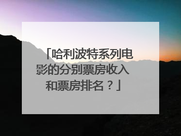 哈利波特系列电影的分别票房收入和票房排名？