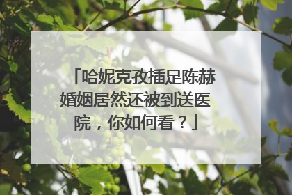 哈妮克孜插足陈赫婚姻居然还被到送医院，你如何看？
