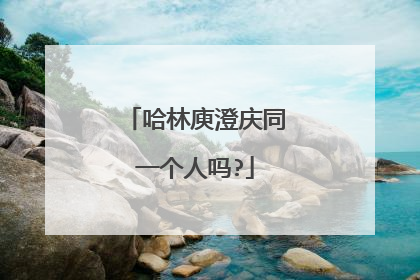 哈林庾澄庆同一个人吗?