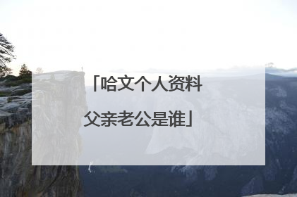 哈文个人资料父亲老公是谁