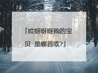 哎呀呀呀我的宝贝 是哪首歌?
