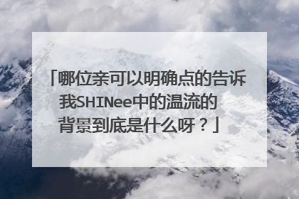 哪位亲可以明确点的告诉我SHINee中的温流的背景到底是什么呀?
