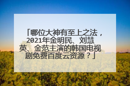 哪位大神有至上之法，2021年金明民、刘慧英、金范主演的韩国电视剧免费百度云资源？