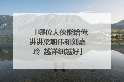 哪位大侠能给俺讲讲梁朝伟和刘嘉玲 越详细越好