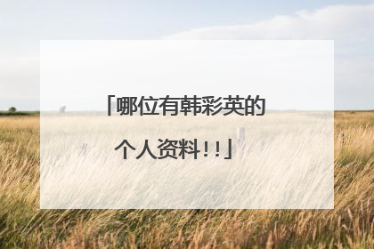 哪位有韩彩英的个人资料!!
