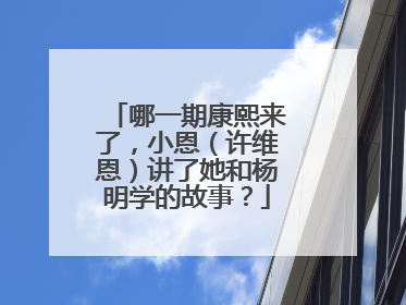 哪一期康熙来了,小恩(许维恩)讲了她和杨明学的故事?