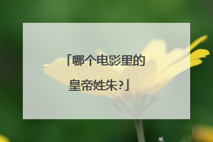 哪个电影里的皇帝姓朱?