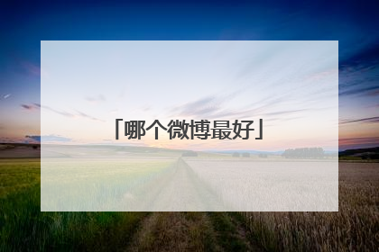 哪个微博最好