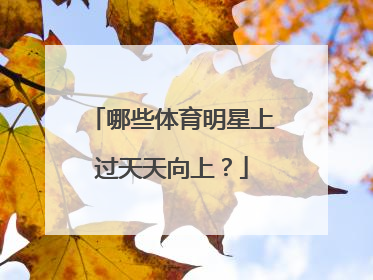 哪些体育明星上过天天向上?