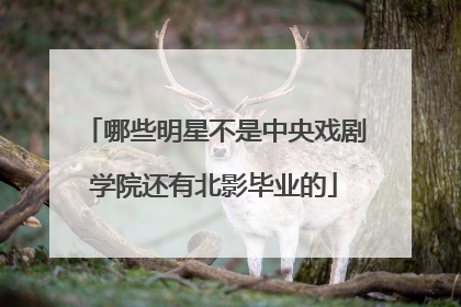 哪些明星不是中央戏剧学院还有北影毕业的