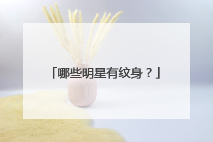 哪些明星有纹身?