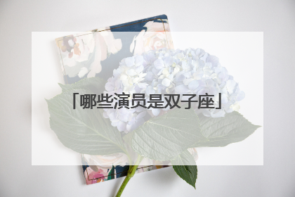 哪些演员是双子座