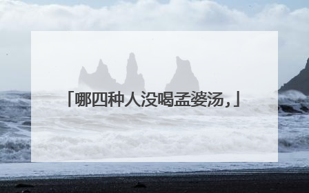 哪四种人没喝孟婆汤,