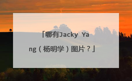 哪有Jacky Yang（杨明学）图片？